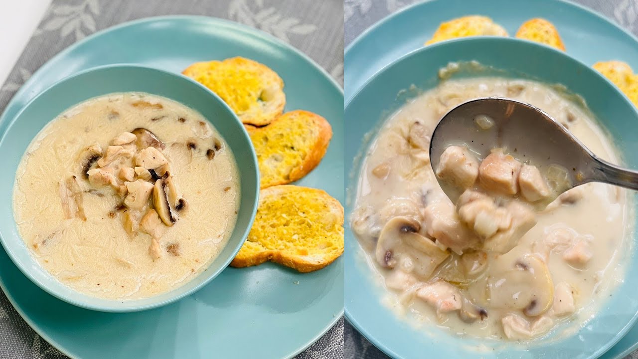 طريقة عمل شوربة المشروم بالدجاج | العزومة مع الشيف فاطمة أبو حاتي