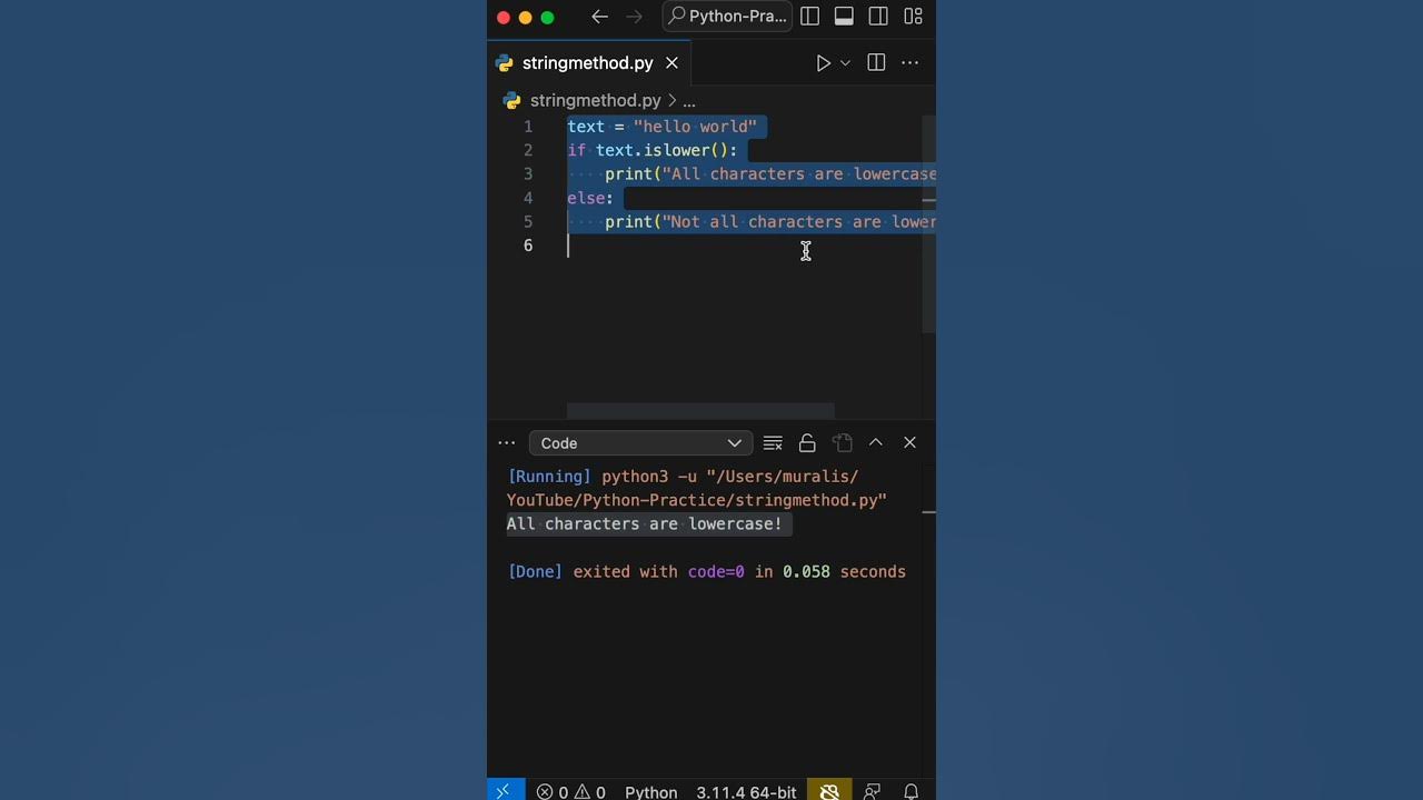 Navigating Text Cases: Python's islower() and isupper() Methods #shorts ...