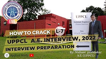Uppcl AE Interview 2022 | L7 | Interview Preparation | Previous Year Interview Question | UPPCL AE
