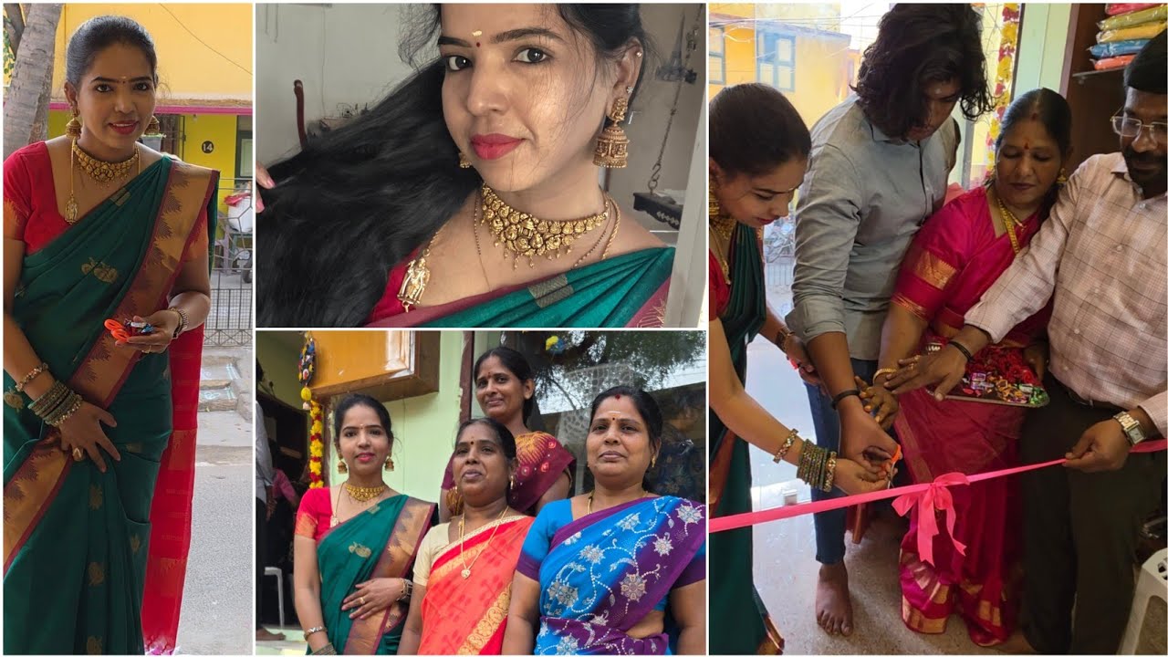 New Shop Opening Polama 😍Healthy Natural Hair Color 🌿 My Saree Look ✨️Grateful for each & every one