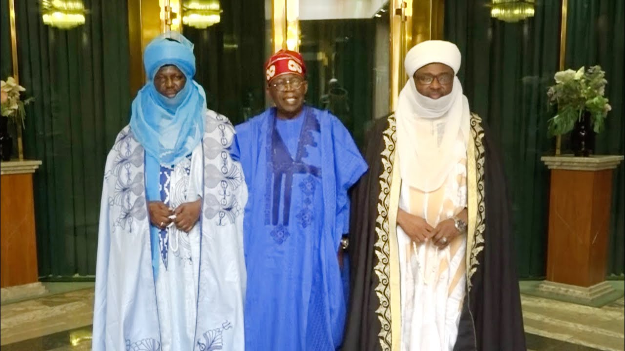 Tinubu Receives Emir of The Kingdom That Named Him ‘JAGABAN’- Hear Emir of Borgu Speak At Aso Rock