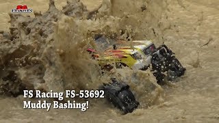 Bashing In Trails! Fs Racing Fs-53692 1:10 2.4G 4Wd Brushless Water Monster Truck Hydroplaning