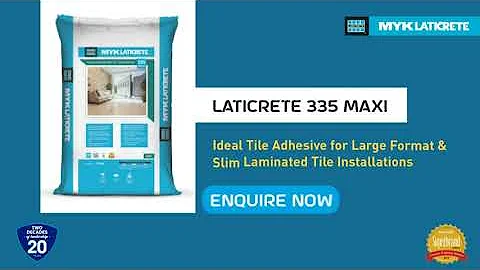 Fix large format/slim laminated tiles with the ideal tile adhesive - MYK LATICRETE 335 MAXI.
