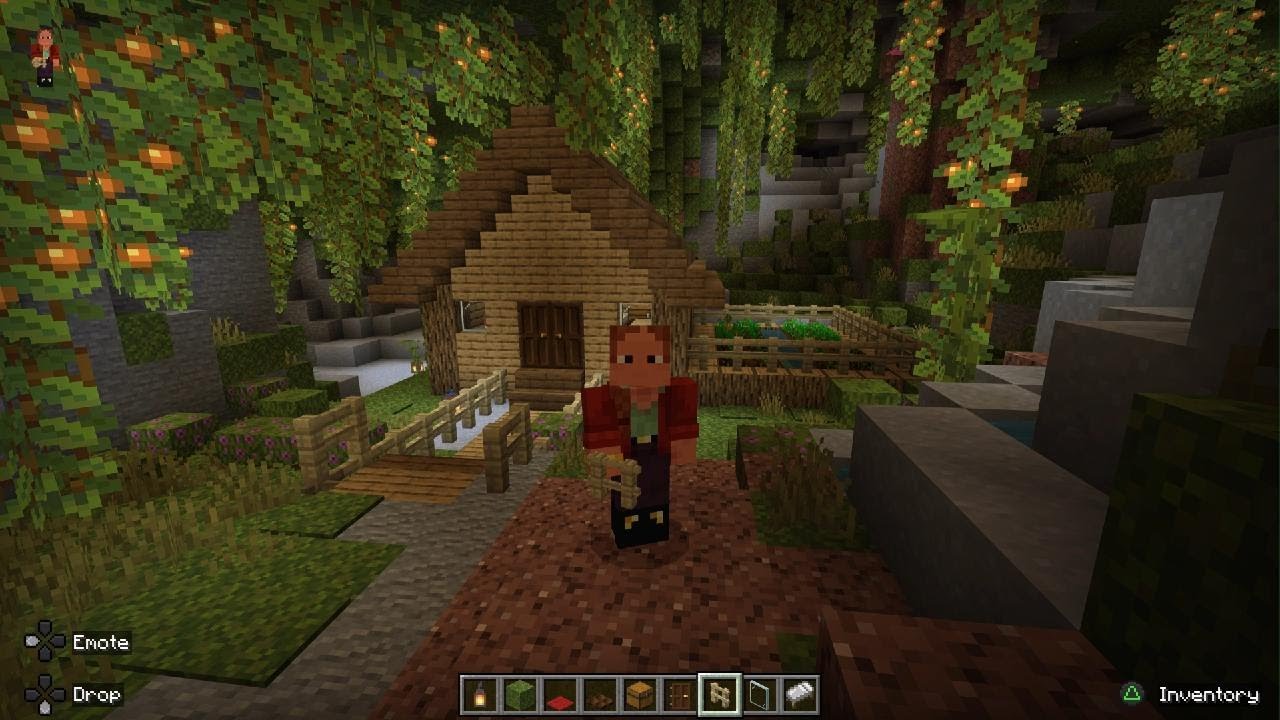 Minecraft : I Build a House in Lush cave - YouTube