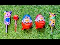 Kinder Joy Surprise Eggs & Giant Lollipops Unboxing Candy Toys | Satisfying sound