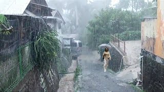 heavy rain, strong winds and non-stop thunderstorms hit my village in Indonesia ~ it was terrible