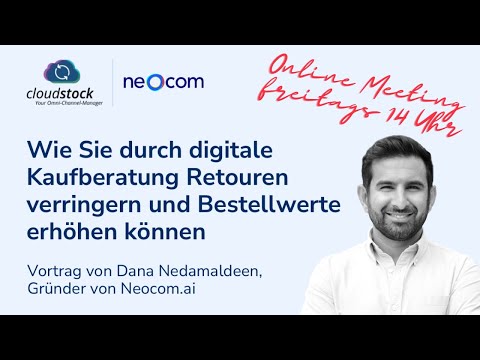 Online Meeting von cloudstock mit Dana Nedamaldeen von Neocom vom 15. Juli 2022