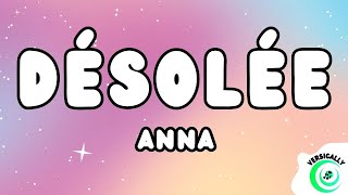 Anna - Désolée Testolyrics