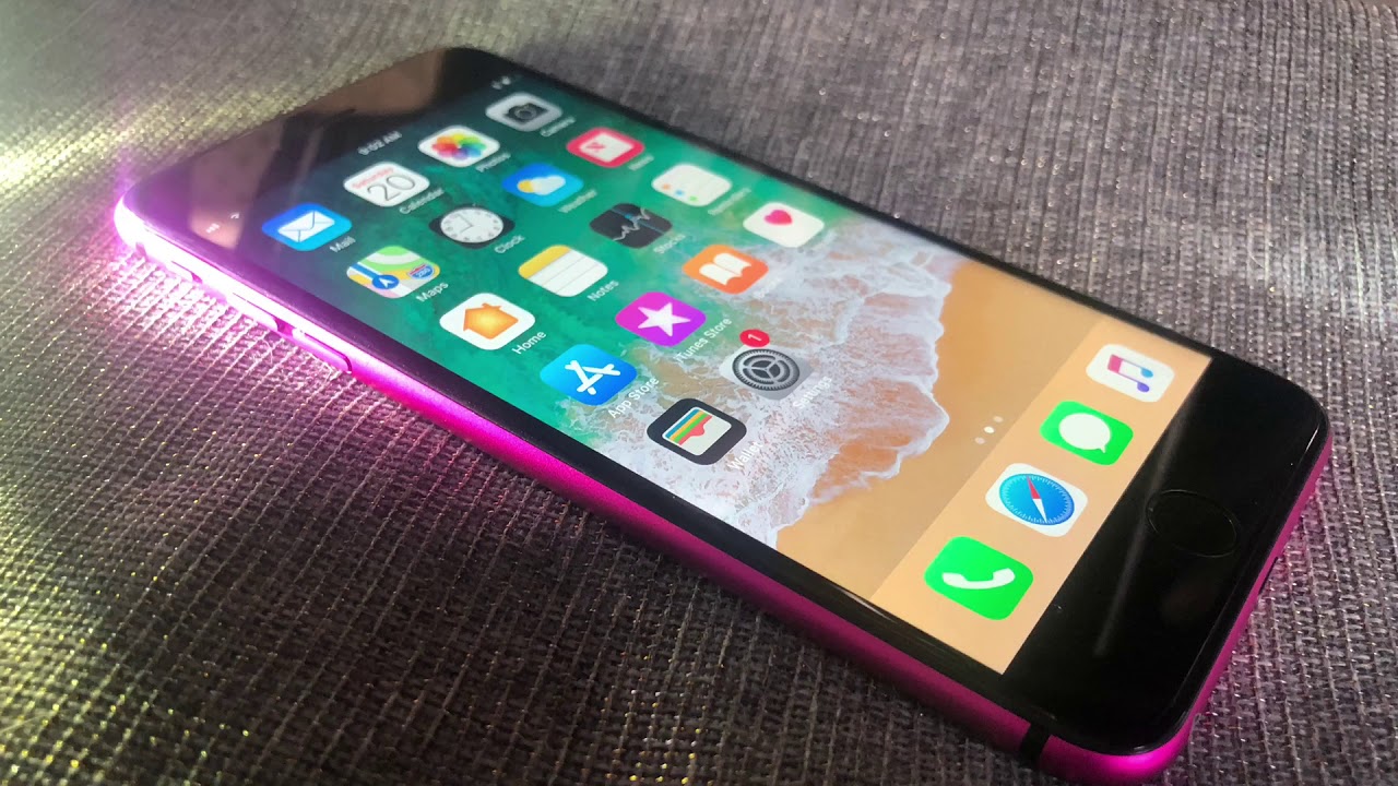 Custom iphones glowing logo LED speaker lights YouTube