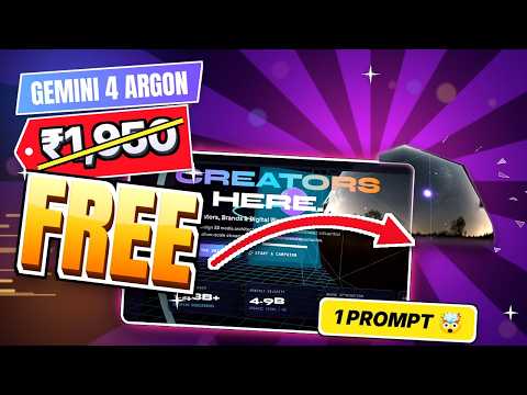 I Used Gemini 4 Argon FREE (No Google Plan) and It Built THIS — thumbnail