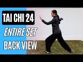 Tai chi yang style 24 entire set in back view out in nature