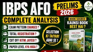 IBPS AFO Prelims 2026 Full Guide | New Pattern, Competition, Strategy &amp; Books | Total Resgistration?