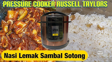Resepi mudah nasi lemak sambal sotong (untuk 2 or 3 orang makan) | Pressure Cooker Russell Taylors