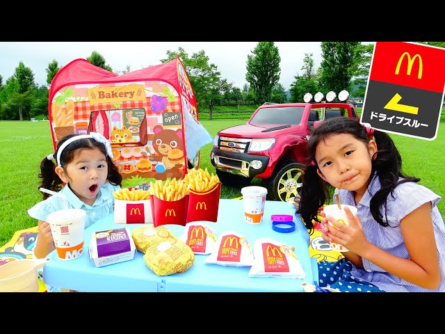 I forgot my lunch for the picnic ＞＜ Hamburger at McDonald's