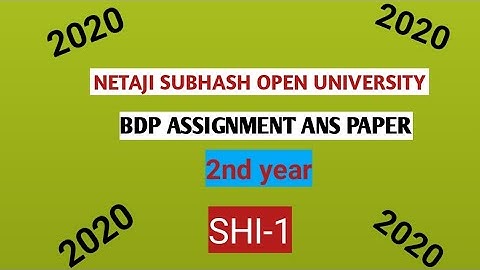 NSOU BDP ASSIGNMENT ANSWER PAPER SHI(1)