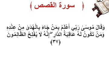 سورة القصص الأية 37
