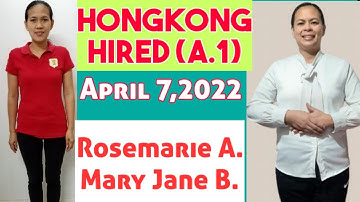 Newly Hired aplikante bound to HONGKONG,ONLINE PROCESS APPLICATION,  watch video nila..@joyneri.jobhiring