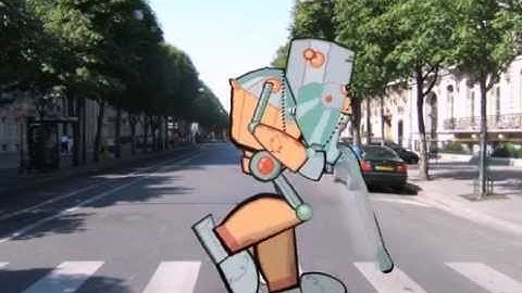 Robot Flash Animation Side Walk