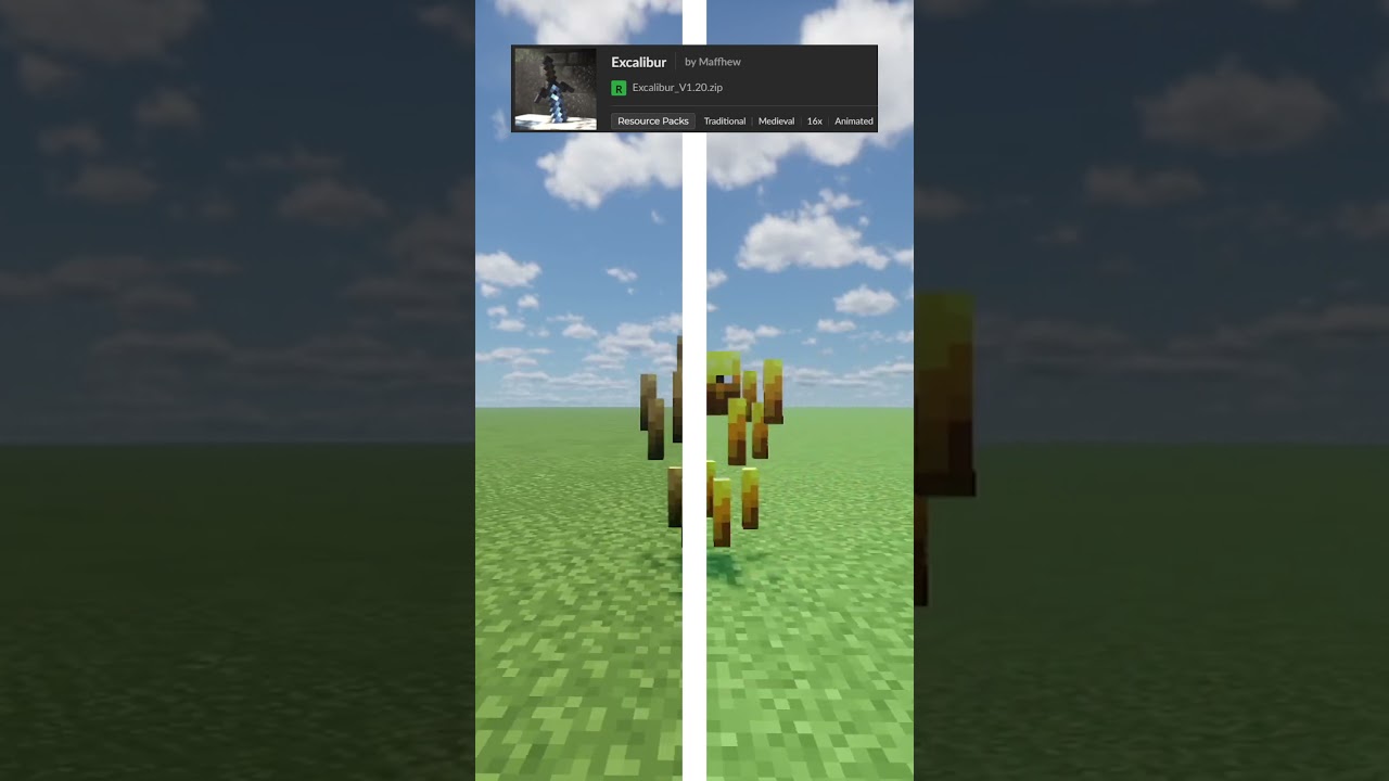 Minecraft texture pack Excalibur