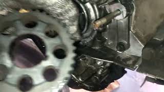 4D56 ENGINE MITSUBISHI L300, ADVENTURE Replace timing belt components, oil seal , step by step