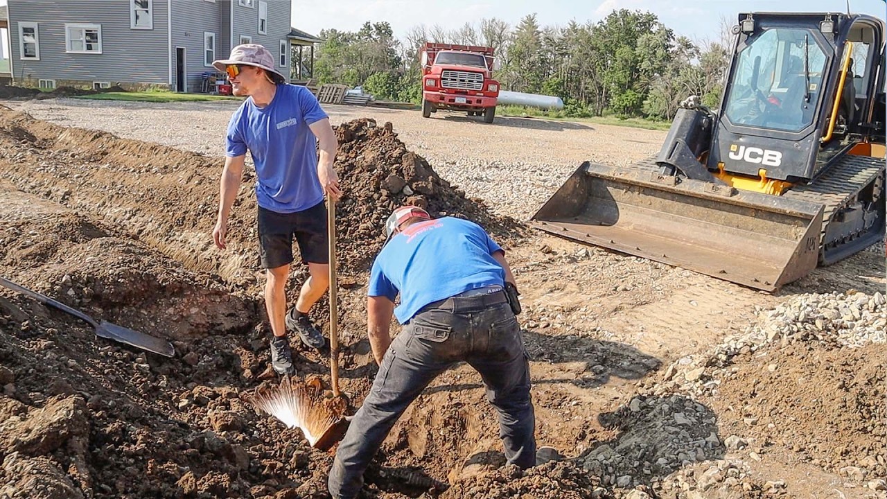 Restoring A $7,000 Mansion: Trenching In New Electricity (We Hit A Wire)