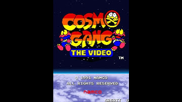 Cosmo Gang the Video (Namco 1991)  Attract Mode 60fps