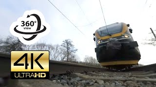 360° camera falls under train (4K) Virtual Reality