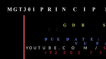 MGT301 PRINCIPLES OF MARKETING 100% CORRECT GDB IDEA SOLUTION 23-1-2020