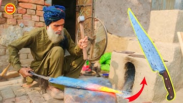 Talented Blacksmith turned old Rusty file into a Sharp Knife | Knife making