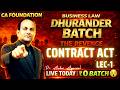 LIVE: LAW - CA Foundation-REVENGE BATCH ⚡|SEP'26 &amp; JAN 27 | ₹0 Batch😳#cafoundation #cafoundationlaw