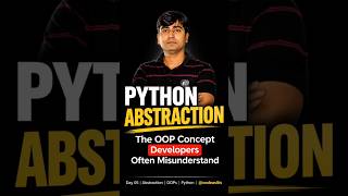 Python Abstraction Explained in 60 Seconds  | OOPs Concept Every Developer Should Know #shorts