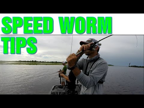 How to Fish a SPEED WORM in Scattered Grass for Largemouth Bass