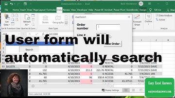 Data in Userform will cause an automatic search