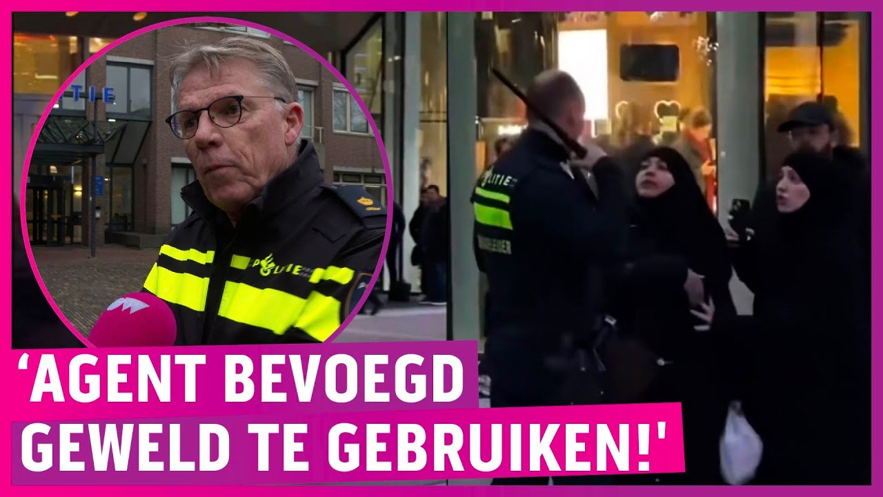 Politieman deelt trap uit aan gesluierde vrouw: 'Racist!'