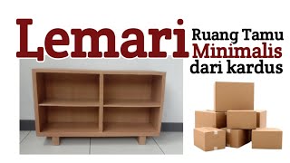 Membuat lemari dari kardus | Lemari ruang tamu minimalis #diy #tutorial #craft #cardboard #kardus