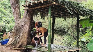 Download Lagu The farm was built using bamboo and palm leaves | Lý Thị Viện MP3