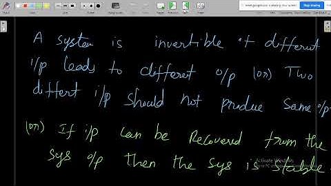 1.21  Invertible and Non Invertible System