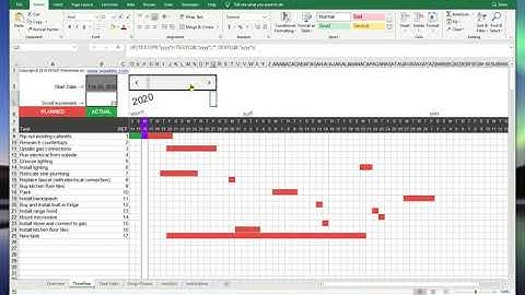 Project Planner Template - MS Excel