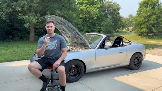 CBR1000 Miata Update. New turbo + full exhaust 