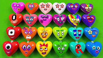 Numberblocks - Relaxing Opening Alphablocks Clay With Mini Heart Coloring! ASMR