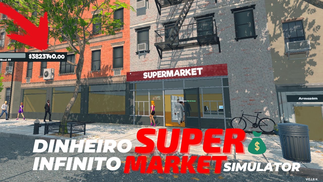 Dinheiro infinito supermarket simulator - YouTube