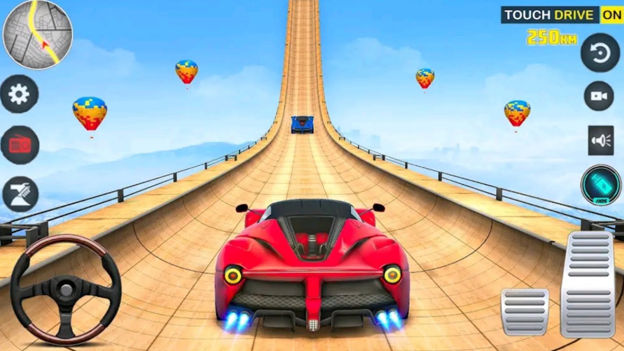 Muscle Car Stunt Mega Ramps Simulator / Impossible Stunt Ramp GT Car