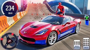 Superhero Car Mega Ramp Driving Tracks - Impossible GT Car Stunts Racing 3D - Android GamePlay #3