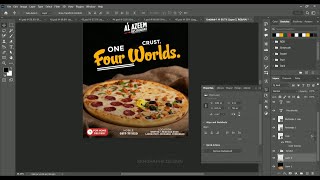 Pizza Poster Design in Photoshop Video 2025 | Creative Food Advertising &amp; Social Media Ads Tutorial