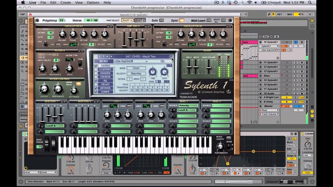 Ableton Live 9 Tutorial: How to Make Chords Using Sylenth Arpeggiator