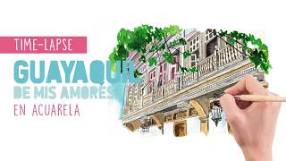 Una casa antigua de GUAYAQUIL en acuarela! ❤️
