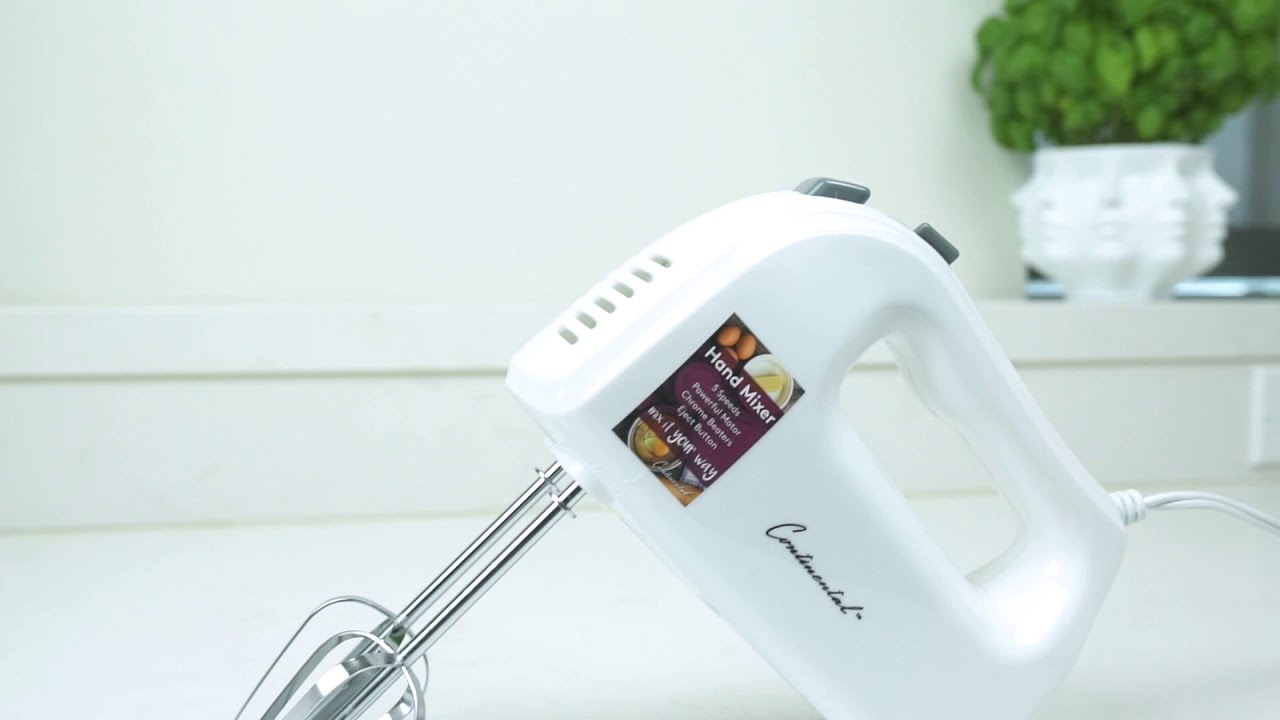 Power Hand Mixer, 5-Speed, White - Continental