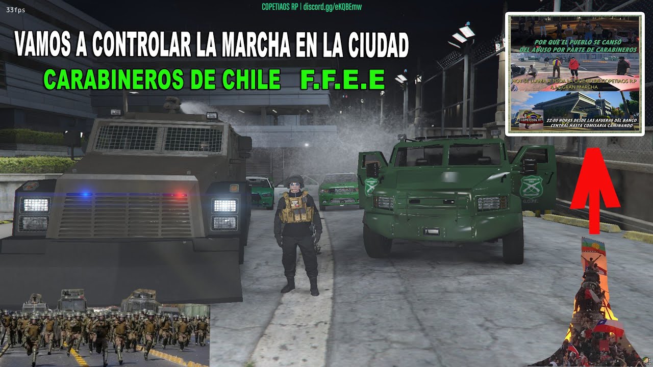 LA MARCHA QUE TERMINO SIENDO UNA GUERRA - ESTALLIDO SOCIAL 2.0  / GTA  V ROLEPLAY 