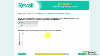 Rexall Customer Experience Survey | 2020