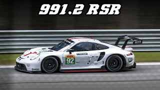 2021 Porsche 991.2 RSR | center exhaust sounds, crash, downshifts | Spa 2021